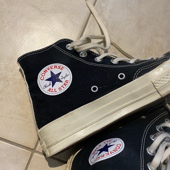 cdg comme des garçons converse high top black - Picture 2 of 3